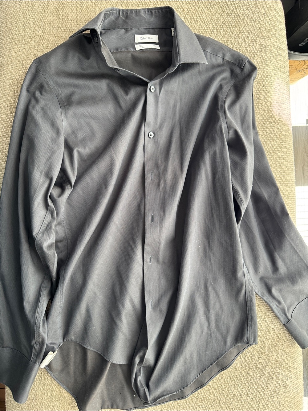 Calvin Klein Men's Dark Gray Dress Shirt
